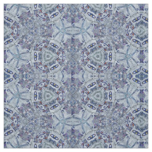 Silvery Grey Mysterious Futuristic Panels Fabric