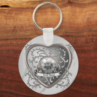 Silvery Jewel Fairy Heart fairy keychain