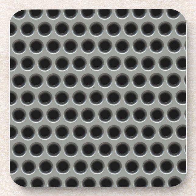 Silvery Metal Mesh Drink Coaster (Front)