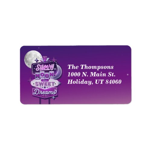 Silvery Moon Return Address Labels