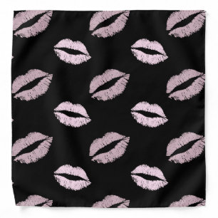 Silvery Pink  Kisses Bandana