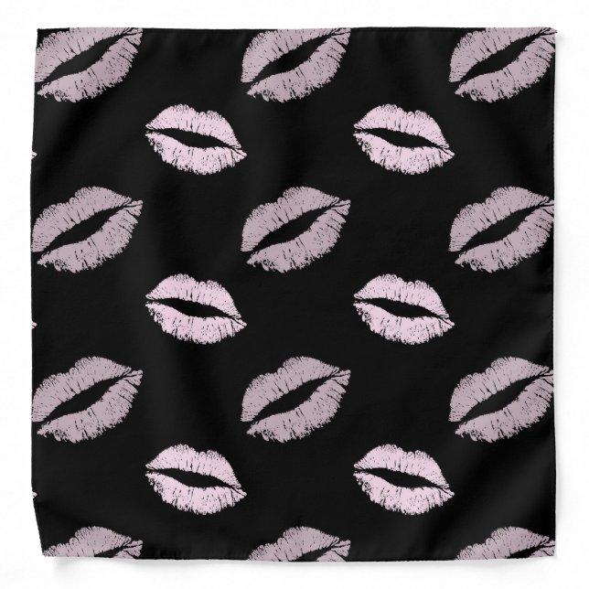 Silvery Pink  Kisses Bandana (Front)