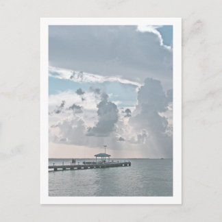 "SILVERY RAYS OF SUNLIGHT OVER PIER AT RUM POINT" POSTCARD