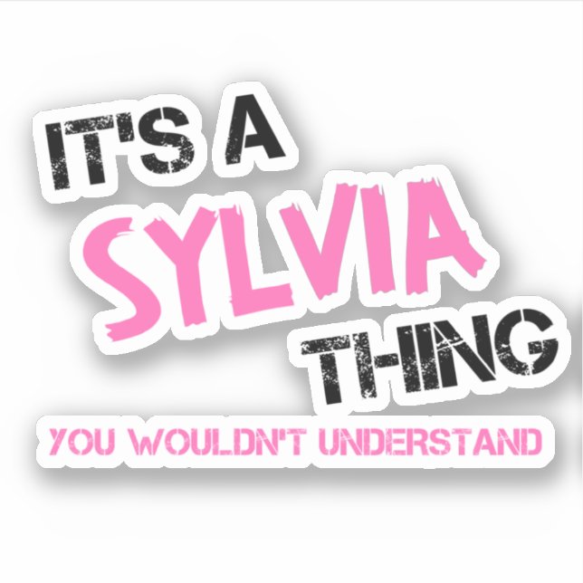 Silvia thing you wouldn't understand name sticker (Front)
