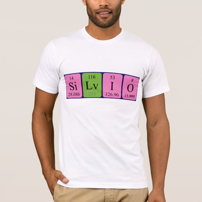 Silvio periodic table name shirt (Front)