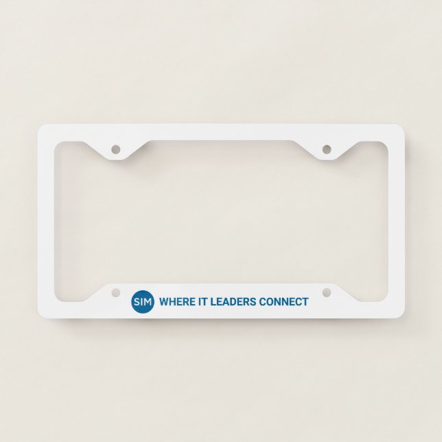 SIM Logo License Plate Frame (Front)