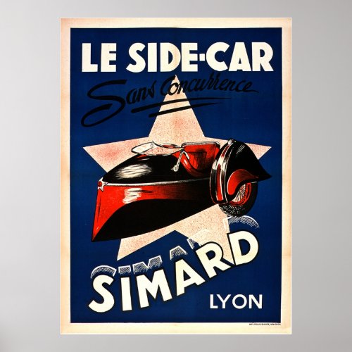 Simard _ Le Side Car _ Lyon Vintage Poster