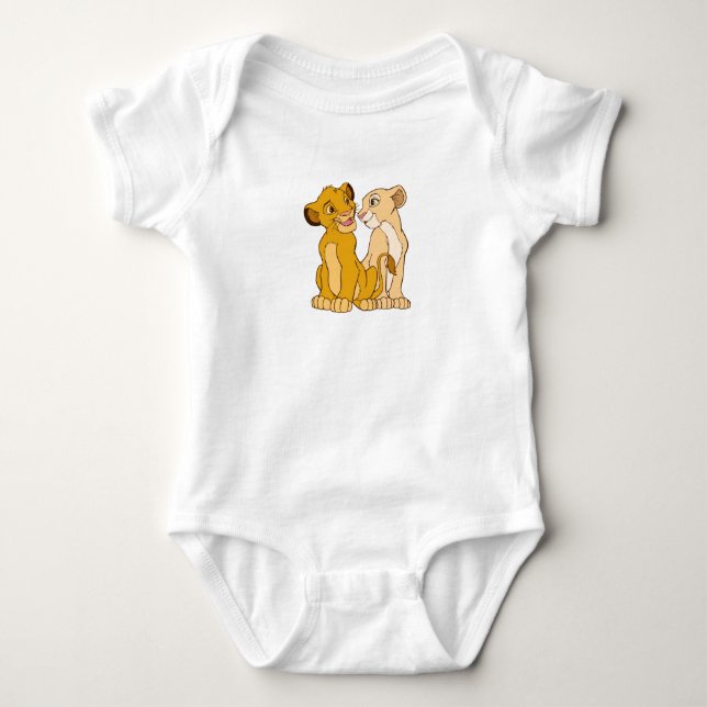 Simba and Nala Disney Baby Bodysuit (Front)
