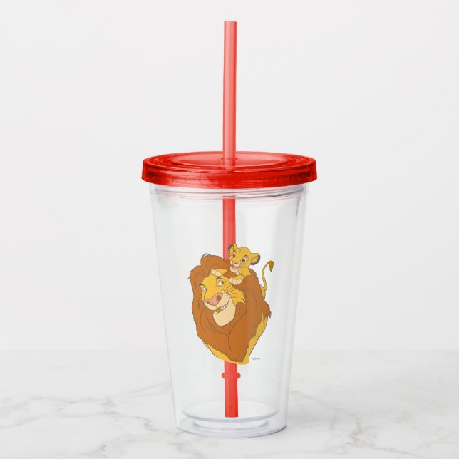 Simba Climbing Mufasa Acrylic Tumbler (Front)
