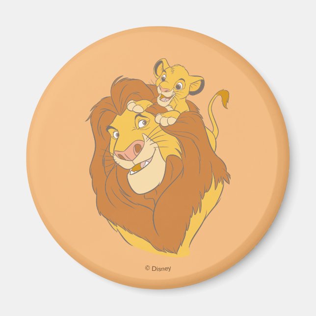 Simba Climbing Mufasa Magnet (Front)