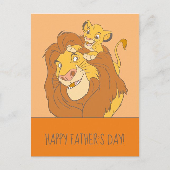 Simba Climbing Mufasa Postcard (Front)