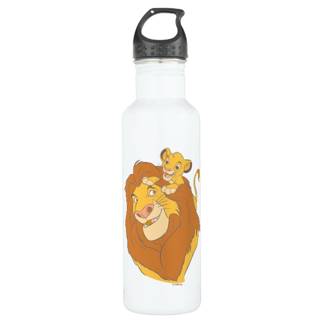 Simba Climbing Mufasa Stainless Steel Water Bottle (Front)