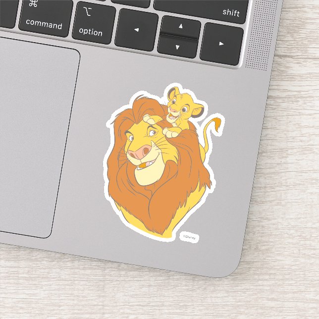 Simba Climbing Mufasa Sticker (Detail)
