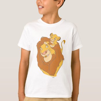 Simba Climbing Mufasa T-shirt by lionking at Zazzle