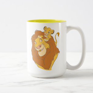 Simba Climbing Mufasa Two-Tone Coffee Mug