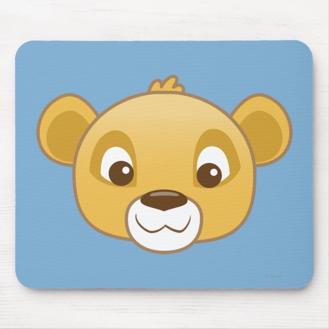 Simba Emoji Mouse Pad (Front)