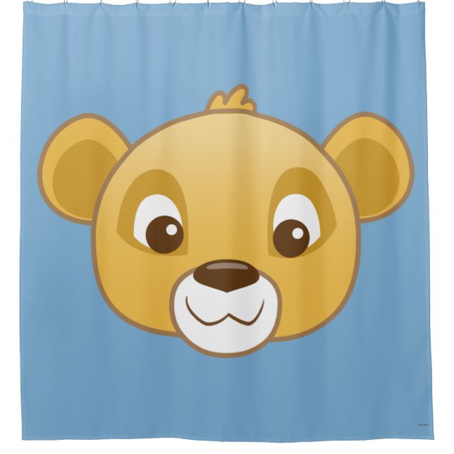 Simba Emoji Shower Curtain (Front)