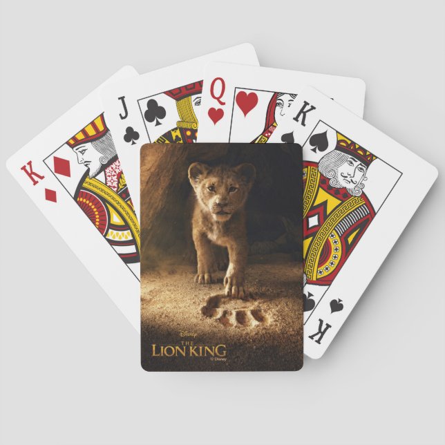 Simba Following In Mufasa's Step Playing Cards (Back)
