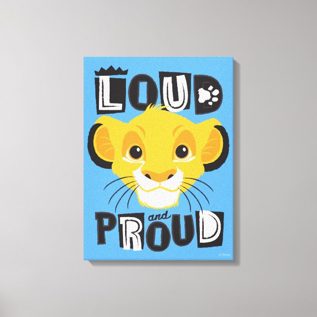 Simba | Loud And Proud Canvas Print (Front)