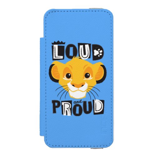 Simba  Loud And Proud iPhone SE55s Wallet Case