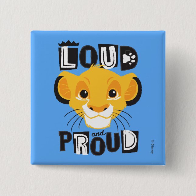 Simba | Loud And Proud Pinback Button (Front)