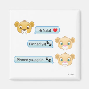 Simba Nala Conversation Magnet