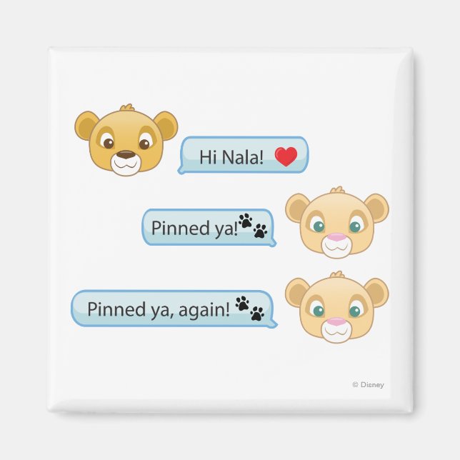 Simba Nala Conversation Magnet (Front)