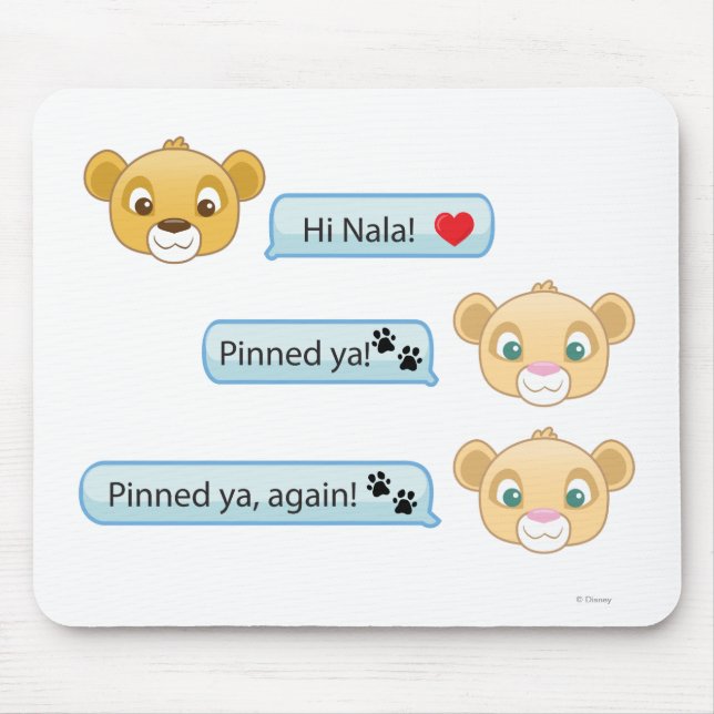 Simba Nala Conversation Mouse Pad (Front)