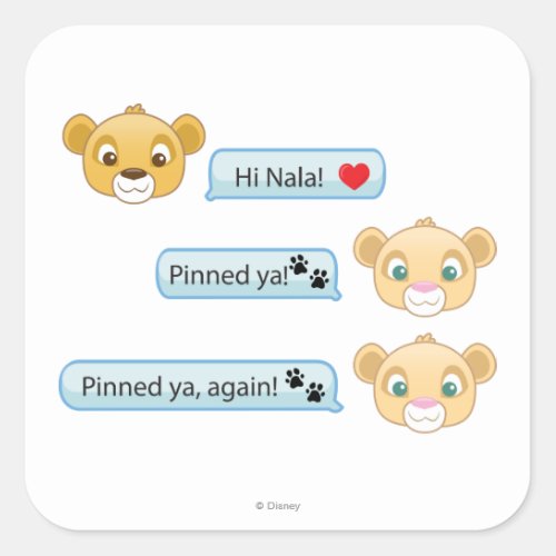 Simba Nala Conversation Square Sticker
