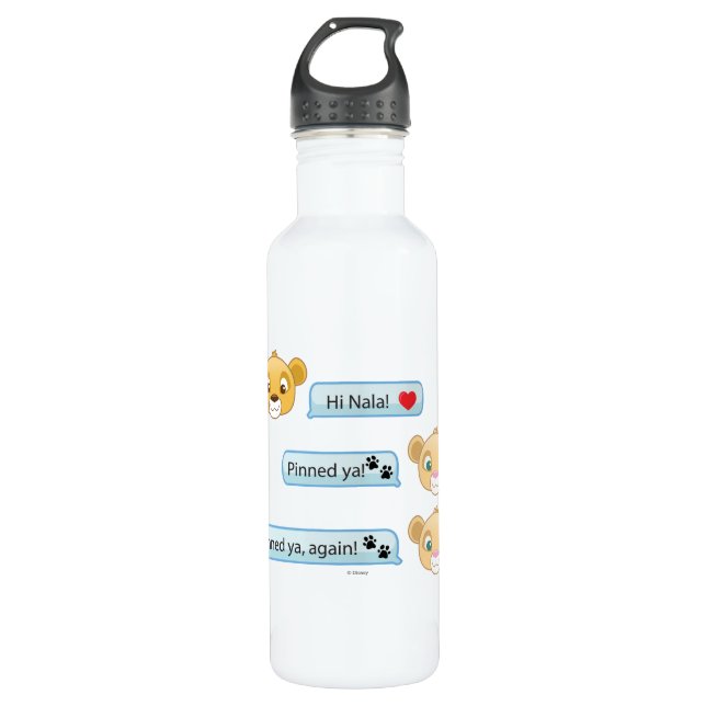Simba Nala Conversation Stainless Steel Water Bottle (Front)