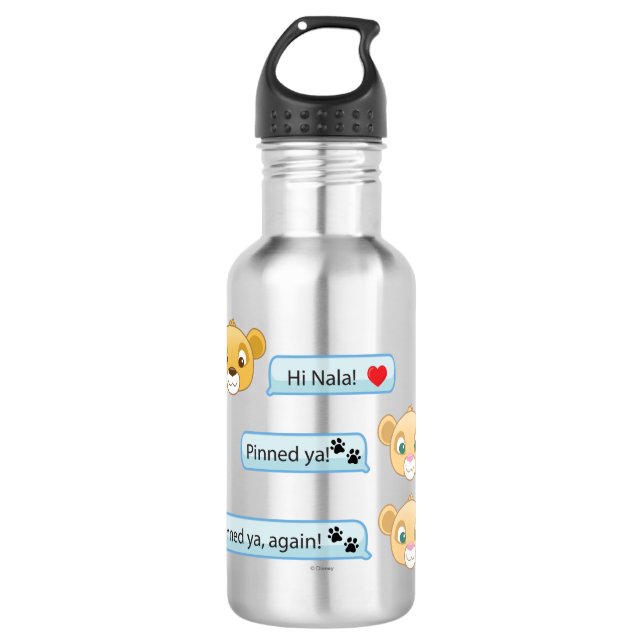 Simba Nala Conversation Stainless Steel Water Bottle (Front)