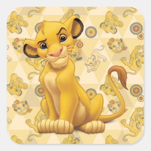 Simba Square Sticker | Zazzle