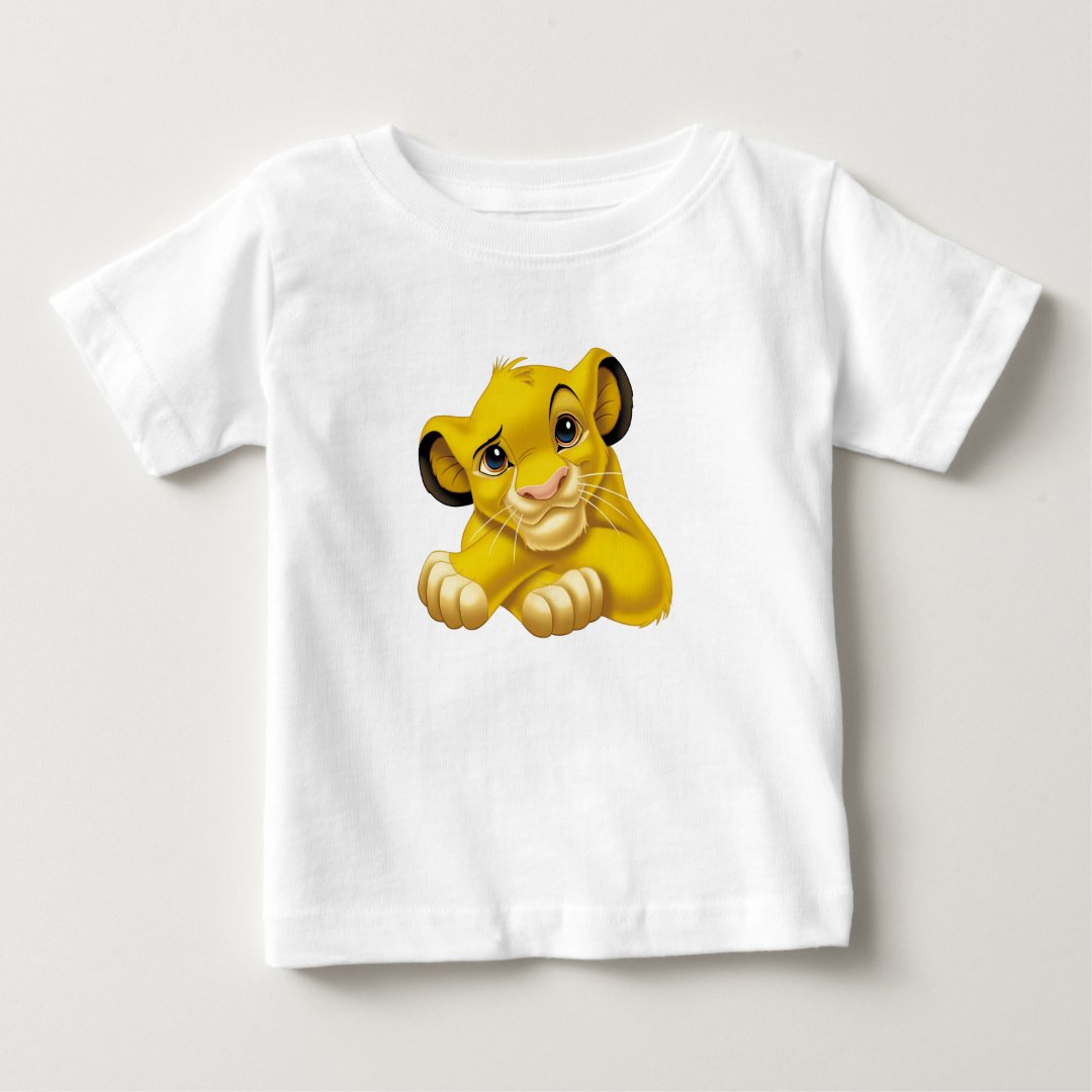 Simba The Lion King Raised Eyebrow Disney Baby T-Shirt | Zazzle