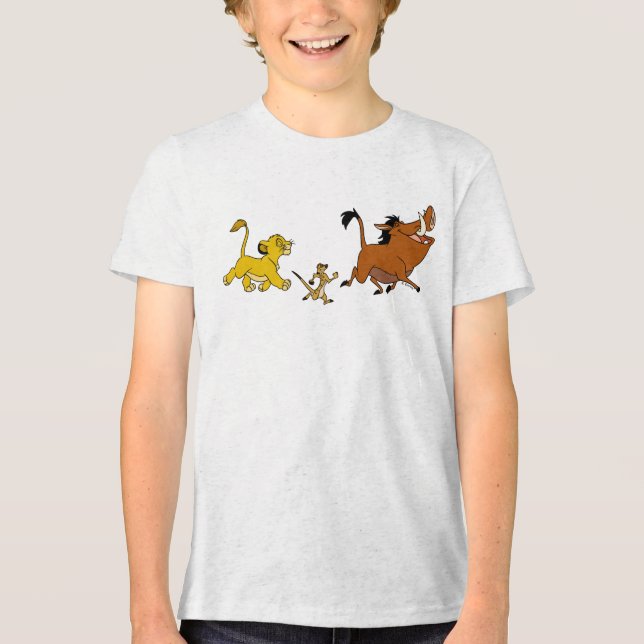 Simba, Timon, and Pumba Disney Tri-Blend Shirt (Front)