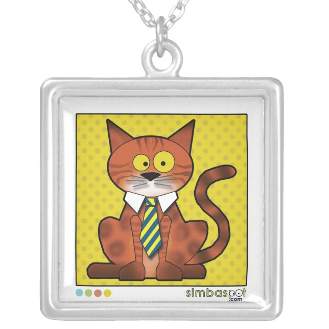 SimbaSpot Bailey Silver Plated Necklace (Front)