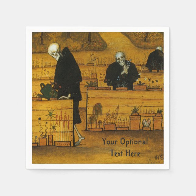 Simberg’s Garden of Death custom paper napkins (Front)