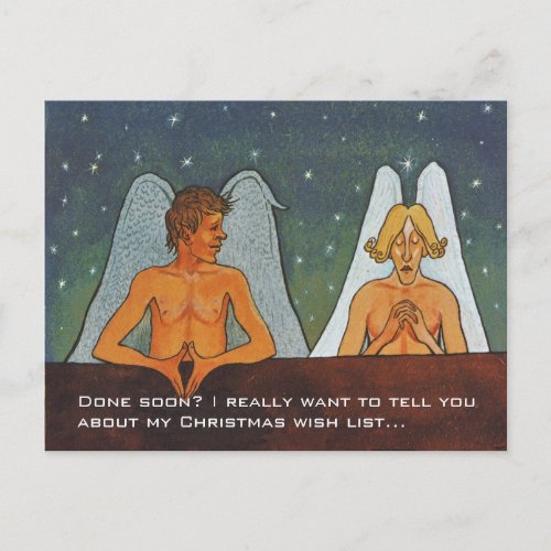 Simberg Two funny angels CC0613 Christmas Postcard