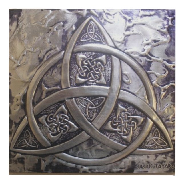 Simbolo Celta Metalico Faux Canvas Print (Front)