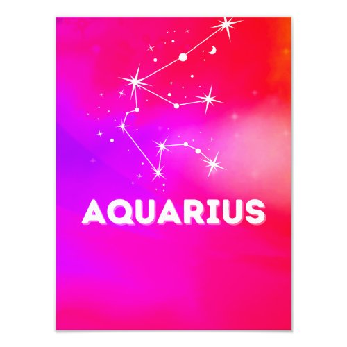 Smbolo de la astrologa_Acuario con su constelaci Photo Print