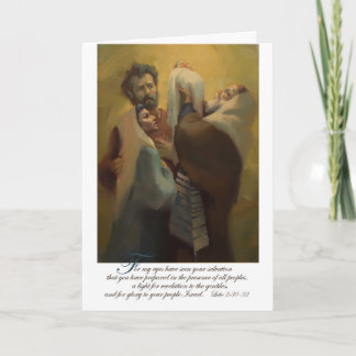 Simeon Blessing Jesus in the Temple Holiday Card