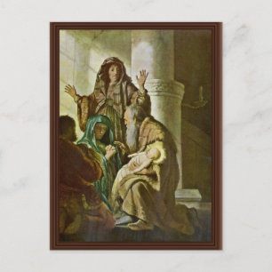 Simeon In The Temple. By Rembrandt Van Rijn Postcard
