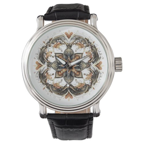 Simetrical and geometrical pattern _floral star watch