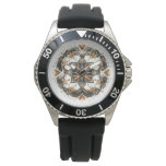 Simetrical and geometrical pattern -floral star watch