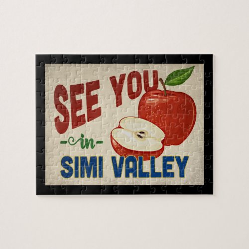 Simi Valley California Apple _ Vintage Travel Jigsaw Puzzle