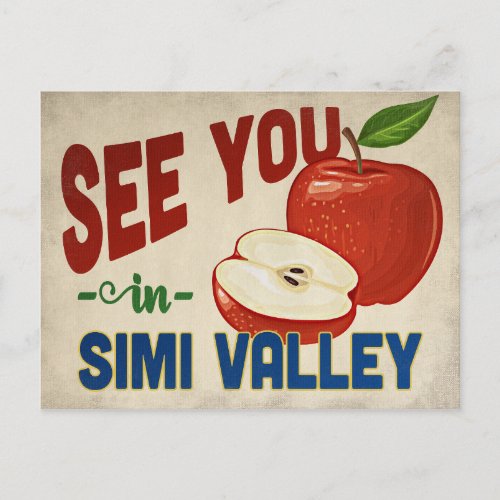 Simi Valley California Apple _ Vintage Travel Postcard