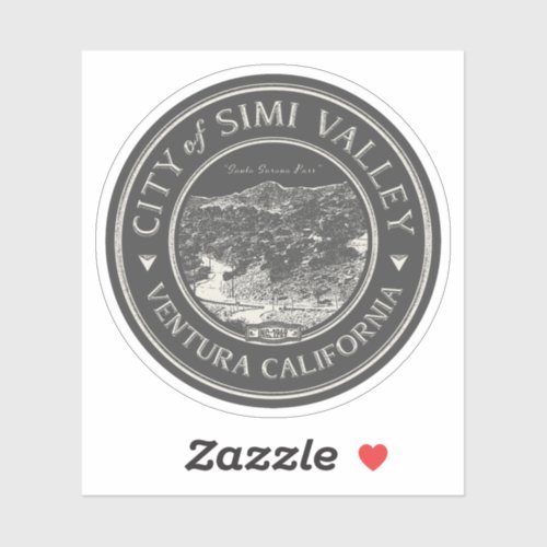 SIMI VALLEY CALIFORNIA _ SANTA SUSANA PASS STICKER