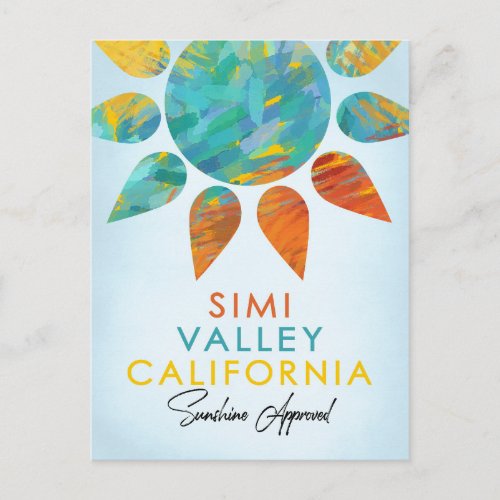 Simi Valley California Sunshine Travel Postcard
