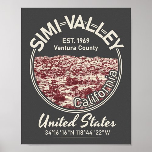 SIMI VALLEY CITY _ CALIFORNIA VINTAGE POSTER