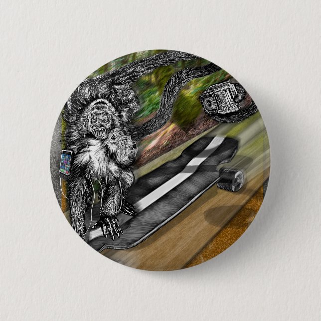 Simian Skate Selfie Button (Front)