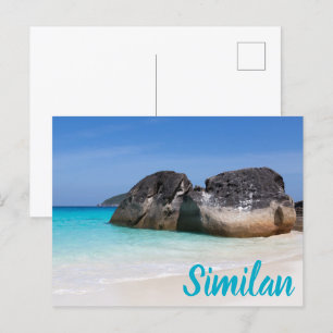 Similan beach Andaman Sea Phuket Thailand gift Holiday Postcard